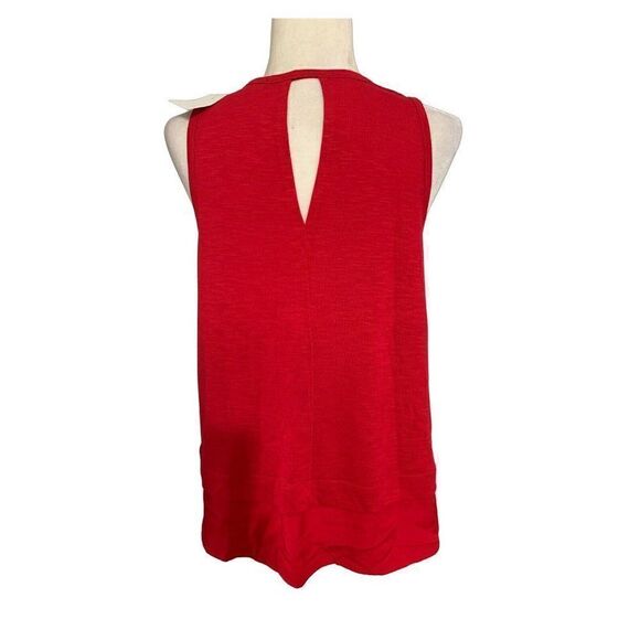 j crew womens new solid red mercantile tank top medium - Picture 2 of 5